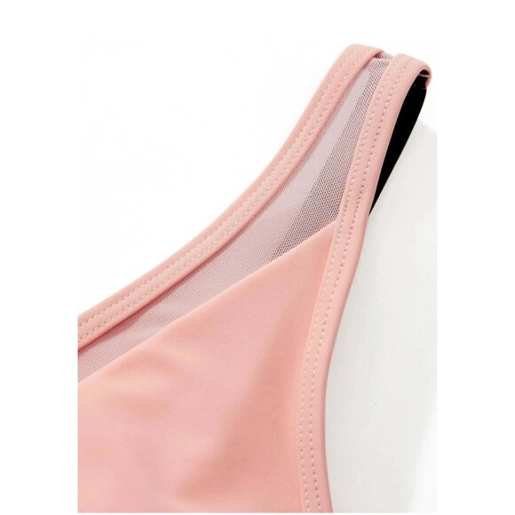 Suuksess Womens Elegant Mesh Panel High-Waisted One-Piece Swimsuit Size Small - Picture 10 of 14